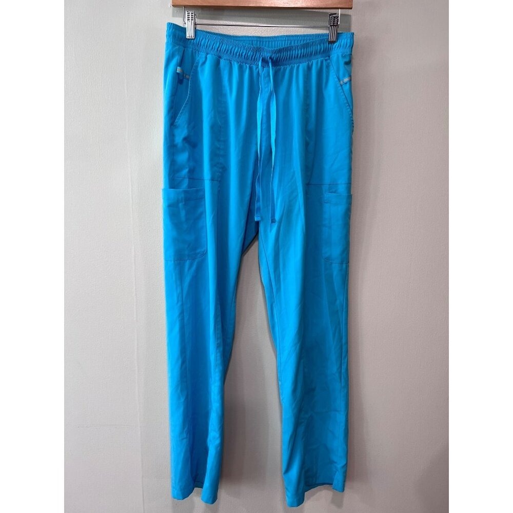Unisex Pure Blue Medical Scrub Pants Size M